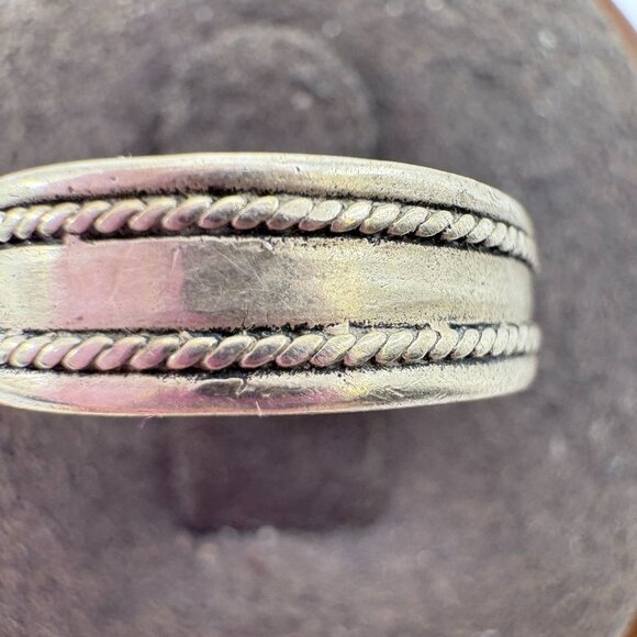 VTG Solid Sterling Silver 925 Braided Design Band Toe Ring Size 3.25 Fit - Picture 2 of 9
